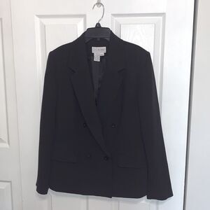 J. G. Hook Double Breasted Women’s Black Suit Jacket Blazer Career Work Size 10